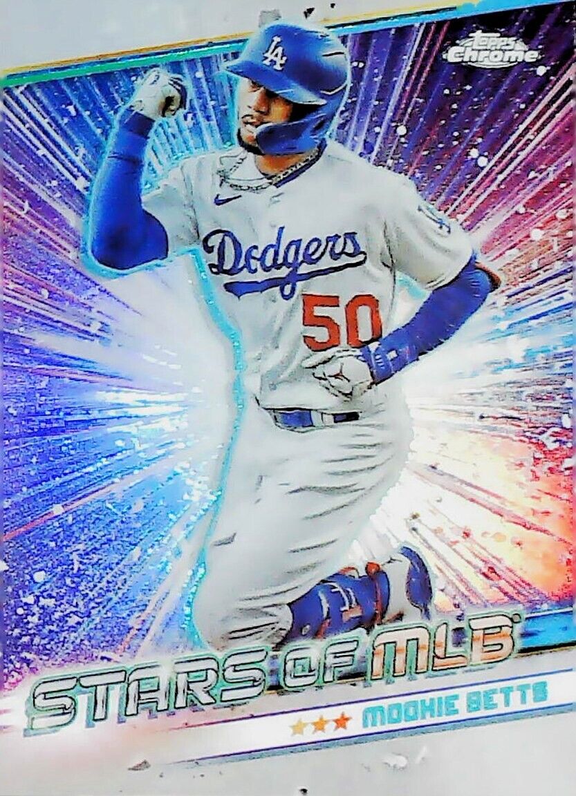 2024 Topps Series 1 CHROME STARS OF MLB CSMLB-9 MOOKIE BETTS 2024 Topps Series 1 CHROME STARS OF MLB CSMLB-9 MOOKIE BETTS