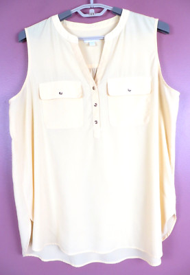 CHARTER CLUB Womens Polyester Tank Top Sleeveless Pocket Sunflower Yellow XL