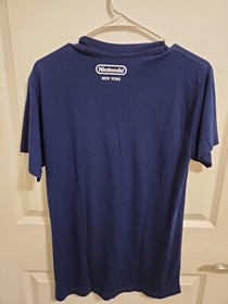 Nintendo NY Shirt Adult Medium Dark Blue Orange New York NES Controller Mens