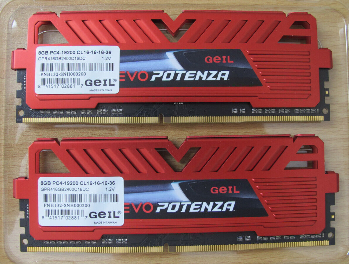 GeIL EVO POTENZA 16GB (2x8GB) PC4-19200 DDR4-2400 RAM Gaming