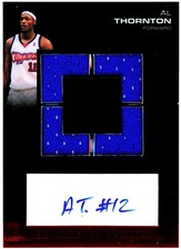 2007-08 Topps Letterman Quad Relic Al Thornton RC Auto Jersey 10/75