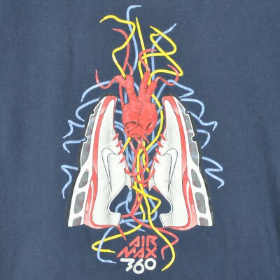 Vintage Nike Air Max 360 Art T-Shirt 2XL Double Sided OG Colorway Shoes  Swoosh