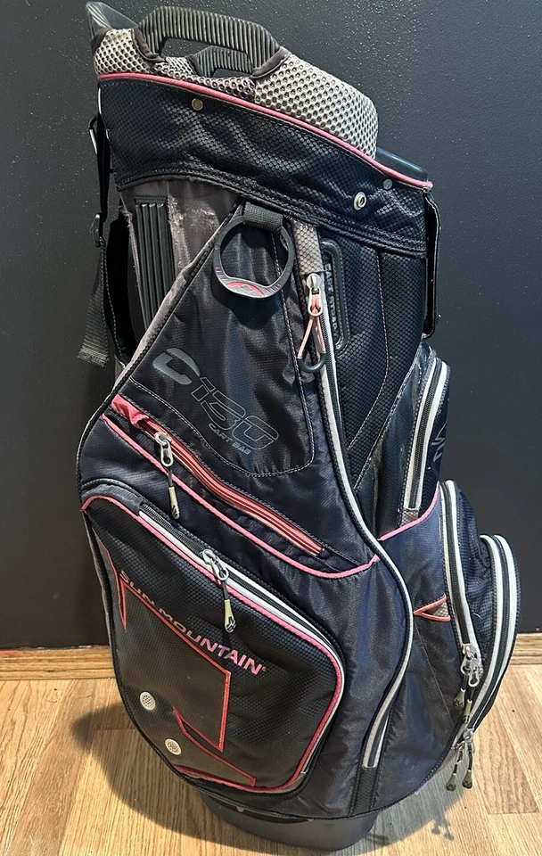 Sun Mountain C-130 6-Way Cart Bag - Red/Black/Grey Used Comes With Rain Cover - Image 2 of 4