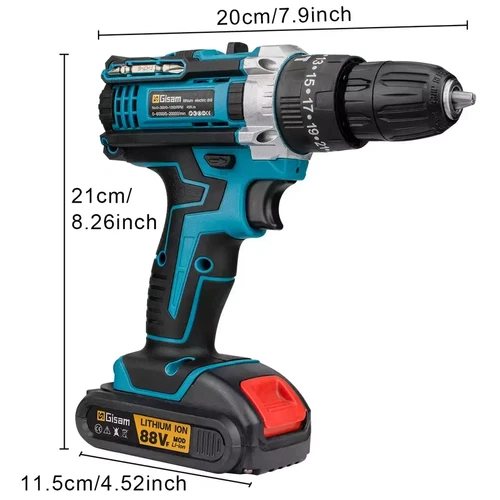 2 Battery 21V Cordless Drill Combi Driver High Power Electric Screwdriver Set UK - Picture 6 of 24