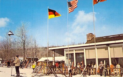 1969 PA Lake Harmony Big Boulder Ski Area Poconos Lodge Postcard N25