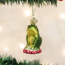 Old World Christmas Ornament- Smug Mug Frog New #12396  *RETIRED