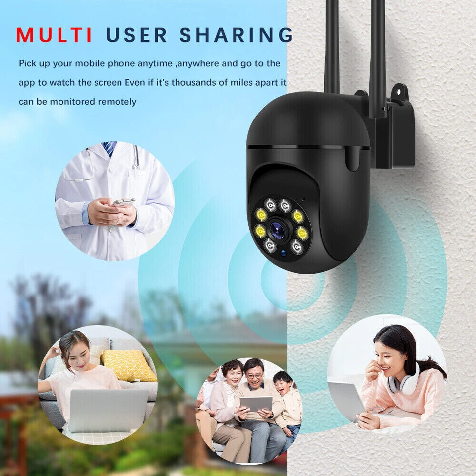 1-4X Wireless 5G WiFi Security Camera System Smart Home Audio Night Vision 1080P - Image 4 of 4