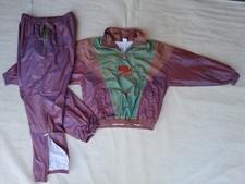 Vintage MITO tracksuit Mens Small Dusky Pink Green Embroidered Logo Y2K