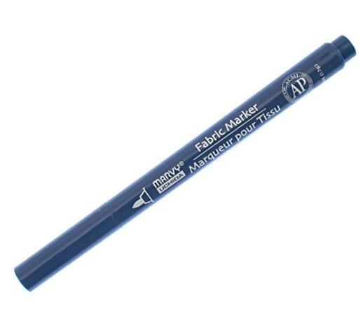  522-C-33 Marvy Fine Point Fabric Marker, Navy 