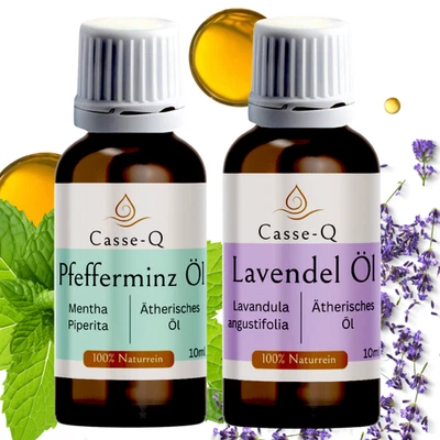 Ätherisches Pfefferminzöl & Lavendelöl - Casse-Q 10/50/100/500 ml 100%naturrein