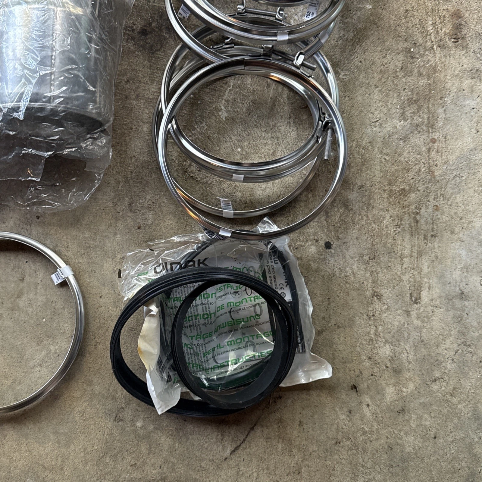 Dinak & Other Flue Pipe Parts Stainless Steel Gaskets & Seals Job Lot - New 6