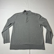 Smartwool Sparwood Half Zip Pullover Men's Merino Wool Blend Gray Size XL