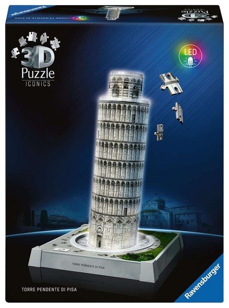 Ravensburger 08028 3D Puzzle Schiefer Turm Von Pisa Mit Licht Teielanzahl 216-image