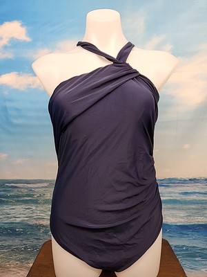 NWT Cupshe Women's One Piece Swimsuit Extra Large Navy Blue Color