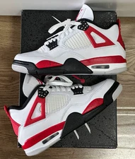 Jordan Air Jordan 4 "Red Cement" Men's Mid Top Retro Basketball Shoes