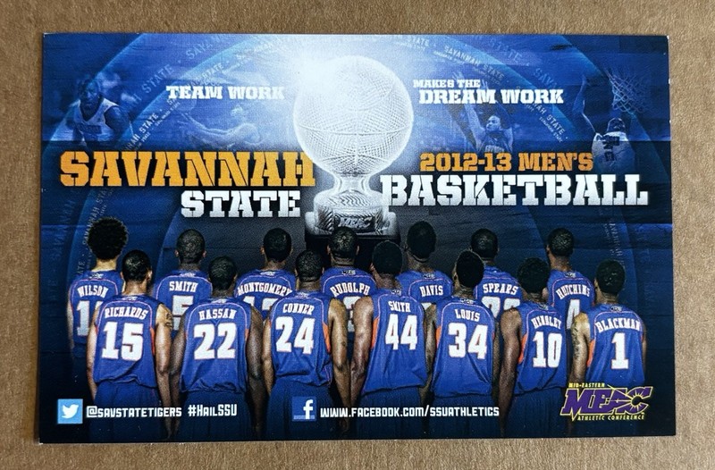 2012-13 Savannah State University Tigers Men’s Basketball Pocket Schedule 