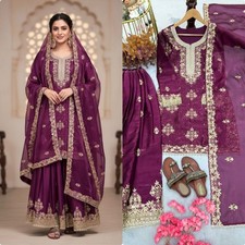Designer Indian Pakistani top plazzo Bollywood Dress Party Wear Suit wedding