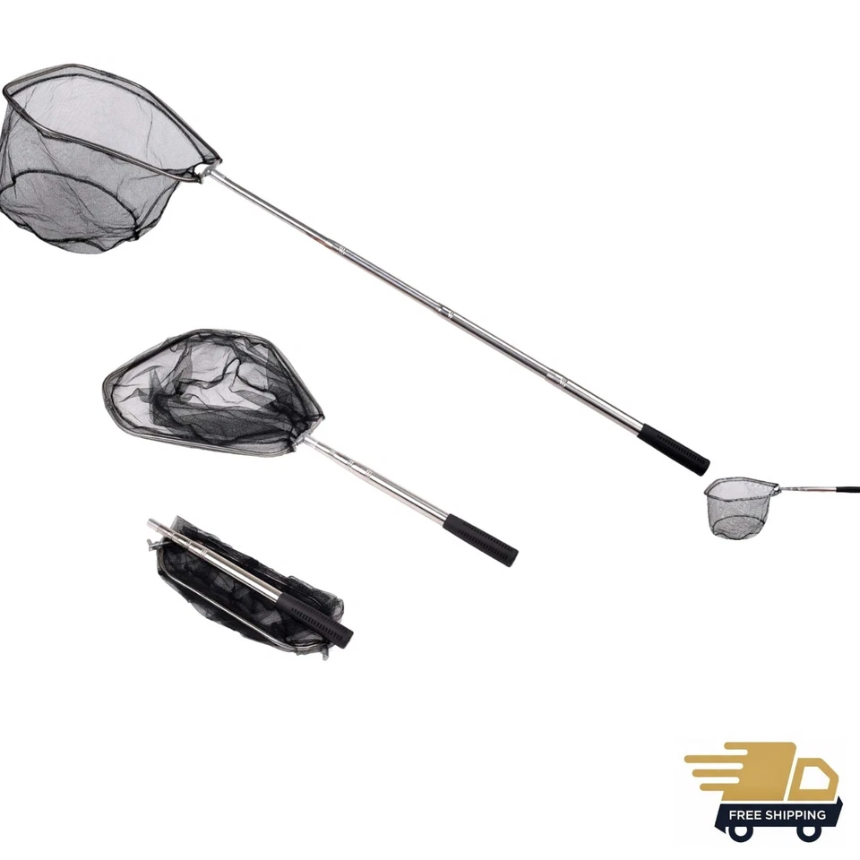 Angelkescher mit Teleskopstangengriff, Fischernetz Süßwasser für ...