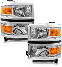 For 2014 2015 Chevy Silverado 1500 Headlight Assembly Halogen Factory OE Style C