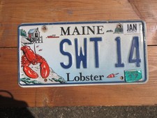 2017 Maine Lobster License Plate Wildlife ME Ocean Boat Beach Fishing SWT14
