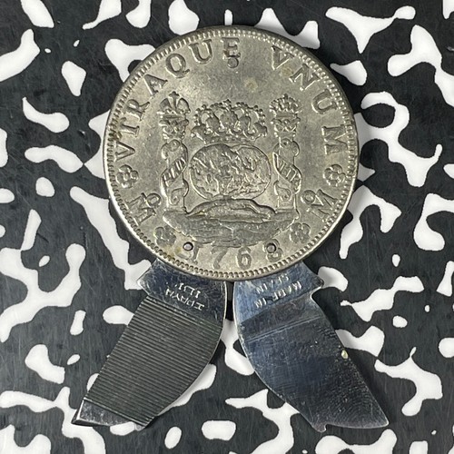 "1768" Mexico 8 Reales Styled Pocket Knife Lot#OV1808