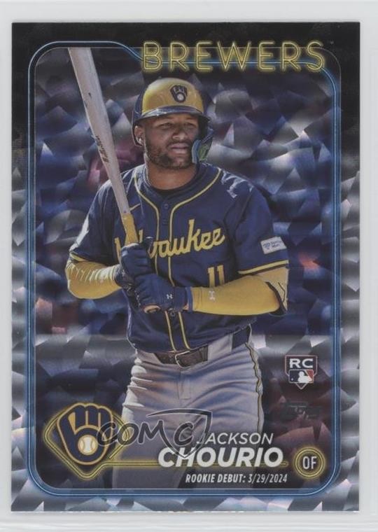 2024 Topps Update Debut Silver Crackle Foilboard Jackson Chourio Rookie RC 05k6