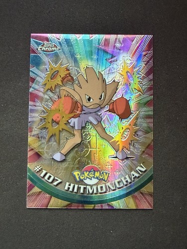 2000 Topps Chrome Pokemon T.V. #107 Hitmonchan Spectra