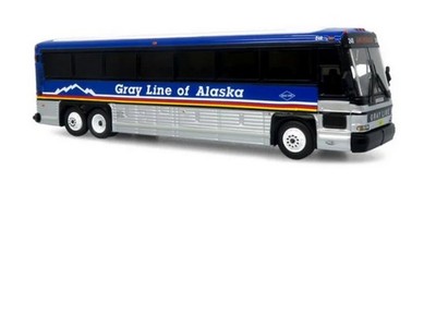 ICONIC REPLICAS 870621 MCI D4000 Coach: Gray Line Alaska 1/87