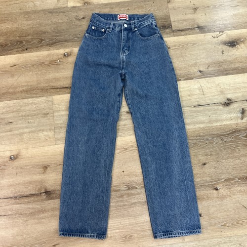KENZO High Rise Straight Fit Denim Jeans | Small 25x28” | Blue