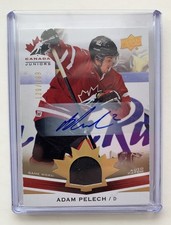 2014 UD TEAM CANADA JUNIORS GAME WORN AUTO PATCH ADAM PELECH 129/199 151