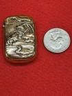 Vesta Match Safe Ducks Brass Vintage
