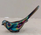 Vintage Carnival Glass  Fenton purple bird amethyst glass figurine