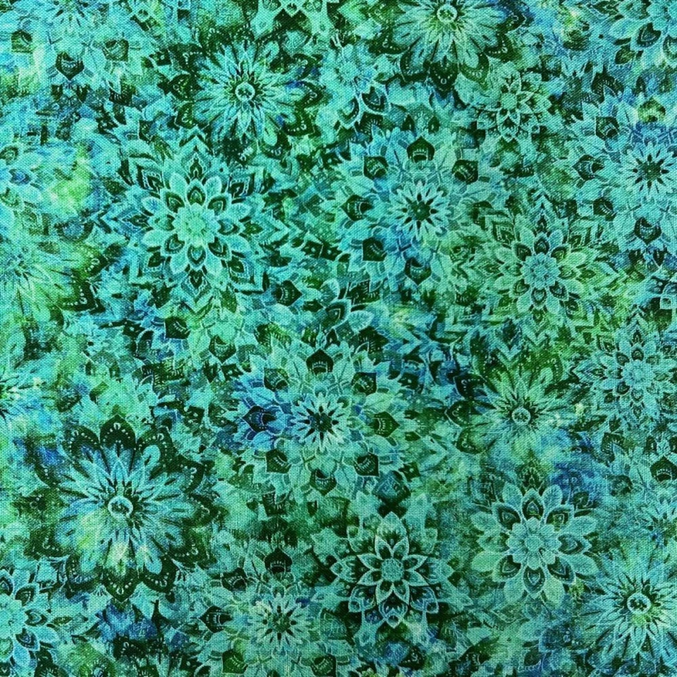 3码108英寸宽舞Dahlias被子背衬织物100%棉花色29 — 第 2/2 张图片