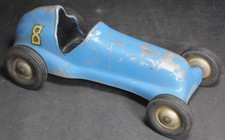 LM Cox Blue Thimble Drome Special 8 Pusher Car - Vintage