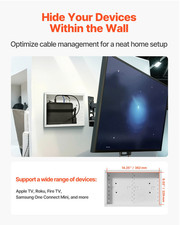 VEVOR Structured Media Enclosure, 9-Inch, Recessed in-Wall Media Box with Cover,
