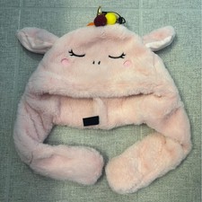 Plush Pink Animal Hat for Kids