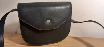 Vintage Bally Handtasche Leder Umhängetasche in Blau/Grau
