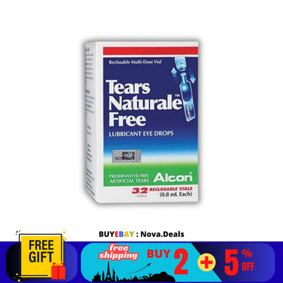 1 X ALCON TEARS NATURALE FREE 32 Fläschchen 0,8 ml GLEITMITTEL AUGENTROPFEN E...