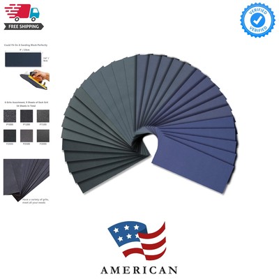Wet Dry Sandpaper, Assorted 3000/2500/2000/1500/1200/1000 Grit for Automotive...