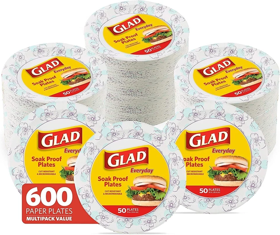 Sturdy Blue Paper Plates - 10" Round, Soak Proof, 12x50 Pack - image 3 of 4