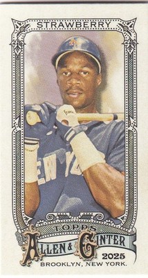2025 Topps Allen & Ginter MLB No. 192 Darryl Strawberry Mini Card
