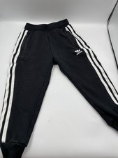 Adidas Kids Black Track Pants With 3 Stripes Size 5T