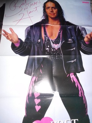 BRET HITMAN HART  WRESTLING   POSTER   80x54 CM