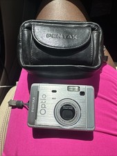 Pentax Optio S40 4MP CCD Digital Camera Silver 3x Zoom Y2K w/ Case