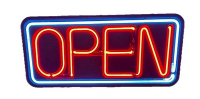 Vintage Fallon Real Neon Open Sign 36  x 17  Business Bar Restaurant