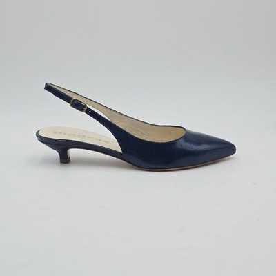 Damenschuhe Madras Gr. 36,5 Pumps Blau Leder Glänzend 191CN