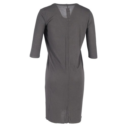 Rick Owens Scoop Neck Mini Dress In Cotton Women Grey Size 44 - Picture 3 of 6