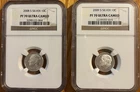 2008 & 2009 S ROOSEVELT SILVER 10c / DIMES NGC PF70 ULTRA CAMEO