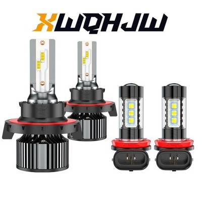 For 2014-2020 Kia Soul -4X Main Beam/Dipped Beam+ Fog Light Bulbs Combo 9008+H11