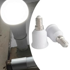 2 Pieces E14 to E27 Light Socket Adapter Light Fixtures Accessories Sturdy